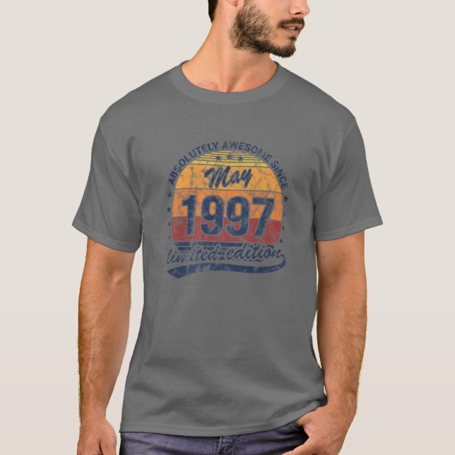 T-shirt 25E Anniversaire Né Mai 1997 Absolument Incroyable (Devant)