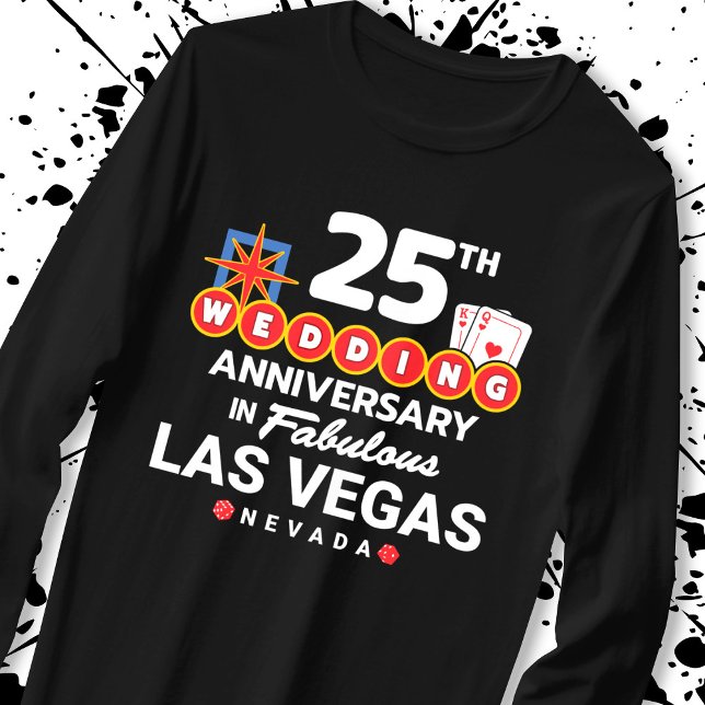 T-shirt 25e Wedding Anniversary Couples Las Vegas Trip (Créateur téléchargé)
