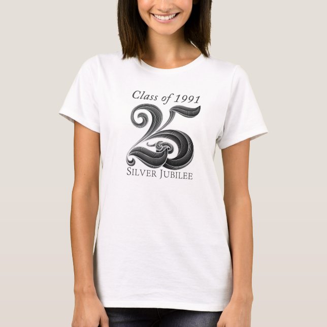 T-shirt 25ème Chemise de la Réunion de classe de jubilé (Devant)