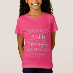 T-Shirt 25ème L'anniversaire de mariage Parents la