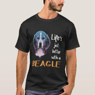 T-shirt 265 Vie Juste Mieux Avec Un Beagle