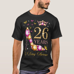 T-shirt 26 Ans D'Être Awesome 26 Ans 26e Anniversaire
