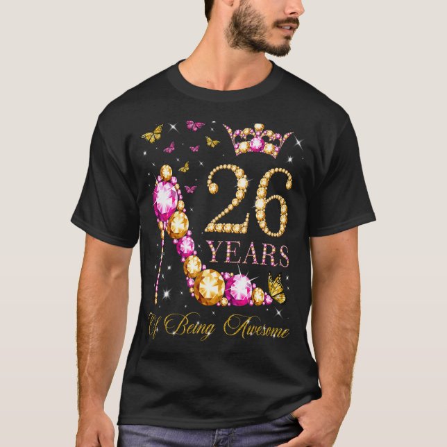 T-shirt 26 Ans D'Être Awesome 26 Ans 26e Anniversaire (Devant)