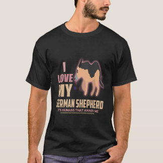 T-shirt 26 J'aime mon berger allemand, ce sont les humains