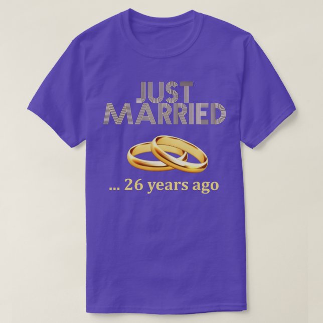 T-shirt 26ème anniversaire de Mariage marié il y a 26 ans (Design devant)