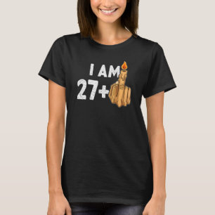 T-shirt 27+1 Demi-Doigt 28e Anniversaire Provocateur