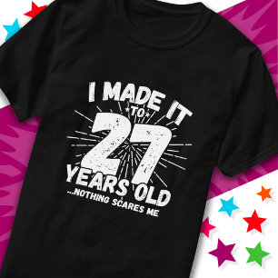 T-shirt 27 Ans Mème Sarcastique vieux drôle 27ème annivers