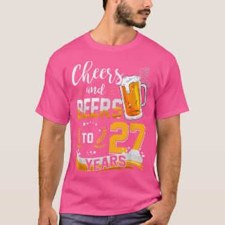 T-shirt 27e Anniversaire Soeurs Et Bières À 27 Ans Né En