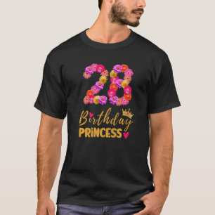 T-shirt 28 Anniversaire Princesse Flower Son 28e B