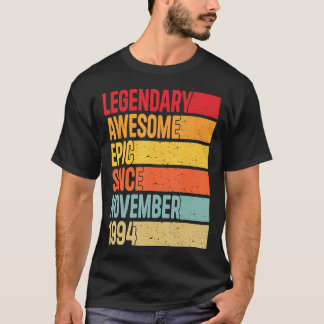 T-shirt 28 Ans Légendaire Epic Awesome Depuis Novembe