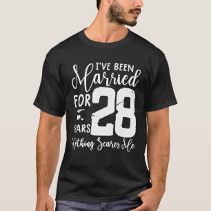 T-shirt 28 Ans Mariés Drôle Couple 28E Anniversaire