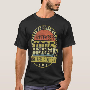 T-shirt 28 ans Vintage septembre 1995 28e anniversaire