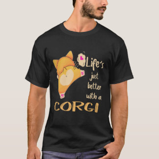 T-shirt 28 La vie est juste meilleure avec un Corgi