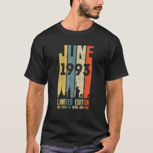 T-shirt 28E Anniversaire Décorations Juin 1993 Hommes Femm