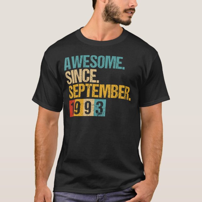 T-shirt 29 Ans Awesome Depuis Septembre 1993 29e 1 (Devant)