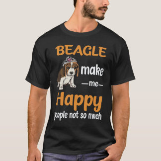 T-shirt 29 Beagle Me Rendent Heureux Les Gens Pas Tellemen