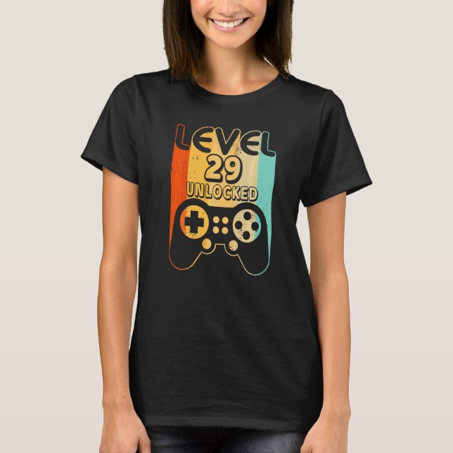 T-shirt 29e anniversaire Chemises garçons niveau 29 déverr (Devant)