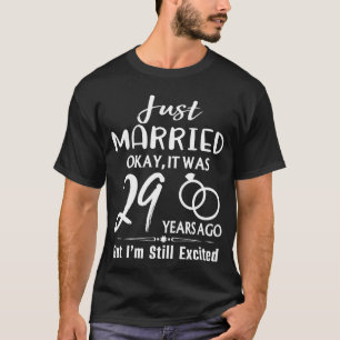 T-shirt 29e anniversaire de la Mariage mariée il y a 29 a