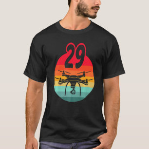 T-shirt 29e Anniversaire I Rétro Télécommande Drones Avec 
