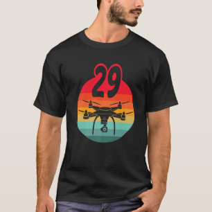 T-shirt 29E Anniversaire I Télécommande Rétro Drones Avec