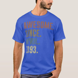 T-shirt 29e anniversaire Vintage stupéfiant depuis avril 1