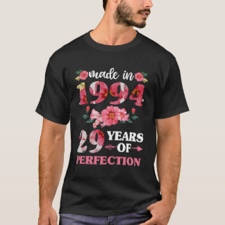 T-shirt 29E Pour Floral Fabriqué En 1994