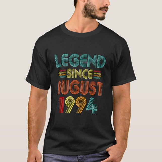 T-shirt 29Th Legend Since August 1994 29 Yrs Old (Devant)