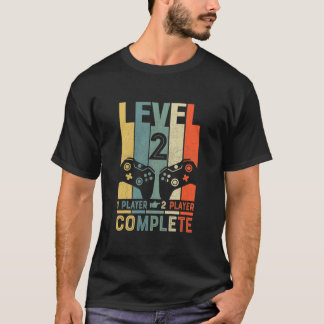 T-shirt 2 Anniversaire de chemise Niveau 2 Complet 2e Mari