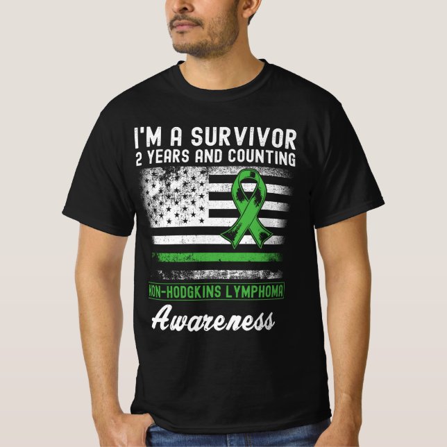 T-shirt 2 ans Cancer Sans Hodgkins Lymphoma Survivant (Devant)