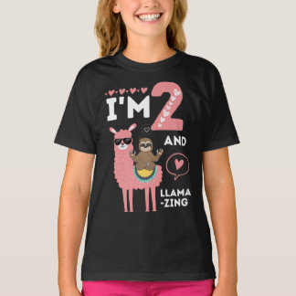 T-shirt 2 Ans & Llamazing Funny 2e Anniversaire