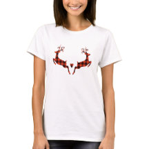 2 cerfs de Noël saut de style rustique