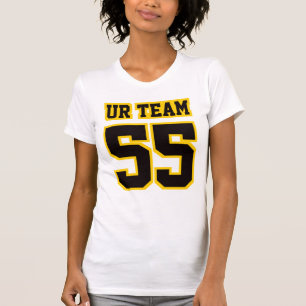 T-shirt 2 Côté BLANC NOIR OR Vêtements américains femm