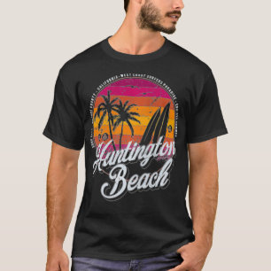 T-shirt 2 Côté Huntington Beach Surf City California Vint