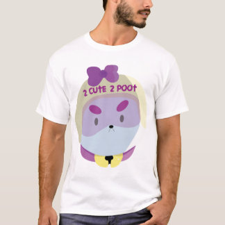 T-shirt 2 CUTE 2 POOT Abeille et marionnette Vector Art