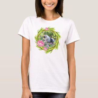 T-shirt 2 de Keeshond de tulipes de ressort