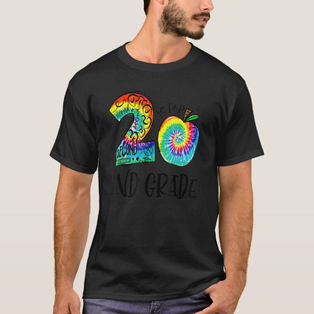 T-shirt 2 Est Pour 2E Année Tie Dye Enseignant Étudiant Re (Devant)