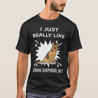 T-shirt 2 J'aime vraiment beaucoup les bergers allemands O