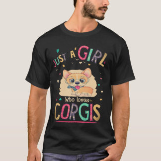 T-shirt 2 Juste Une Fille Qui Aime Corgi