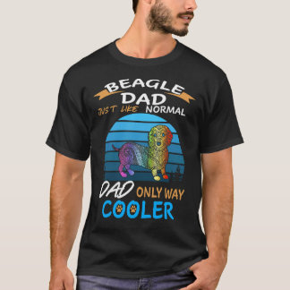 T-shirt 2 Papa - Refroidisseur de papa Beagle