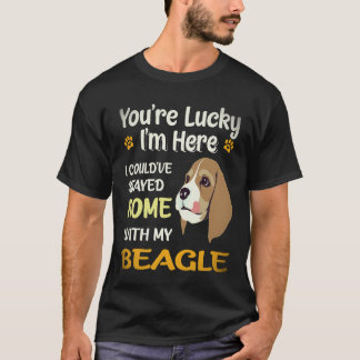T-shirt 2 Reste à la maison avec mon beagle