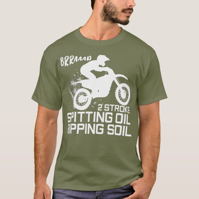 T-shirt 2 Tricoter l'huile à cracher Éliminer Motocross du (Devant)