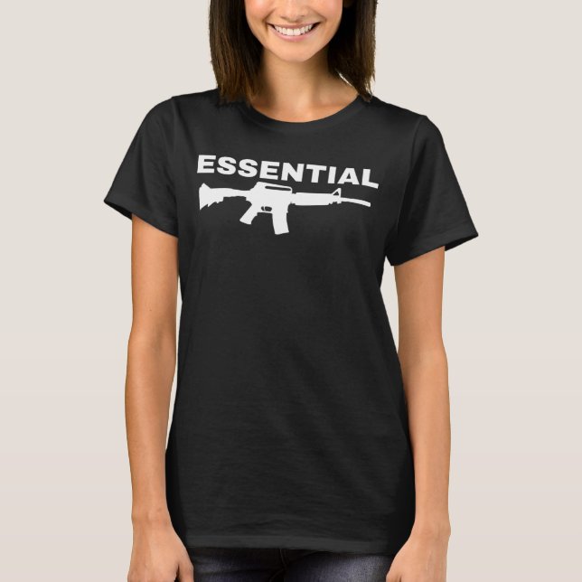T-shirt 2A 2e Amendement Essential M16 AR Pro Gun (Devant)