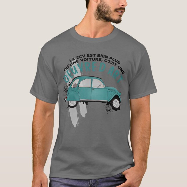 T-shirt 2cv oeuvre d'art (Devant)