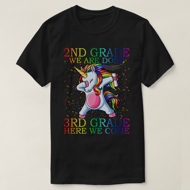 T-shirt 2e année Nous avons terminé 3e année Nous venons U (Design devant)