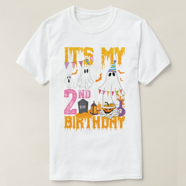 T-shirt 2e anniversaire, cadeau d'anniversaire halloween p (Design devant)