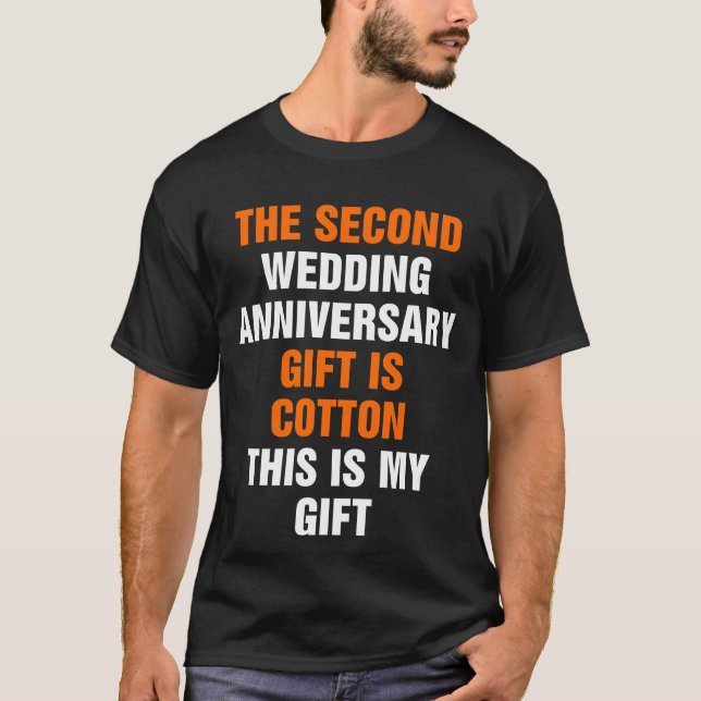T-shirt 2e anniversaire de Mariage (Devant)