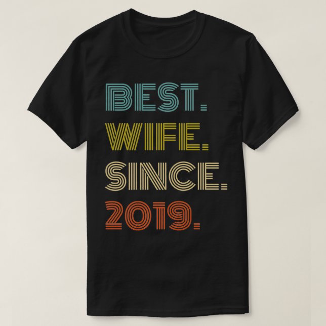 T-shirt 2e anniversaire de Mariage Meilleure femme depuis  (Design devant)