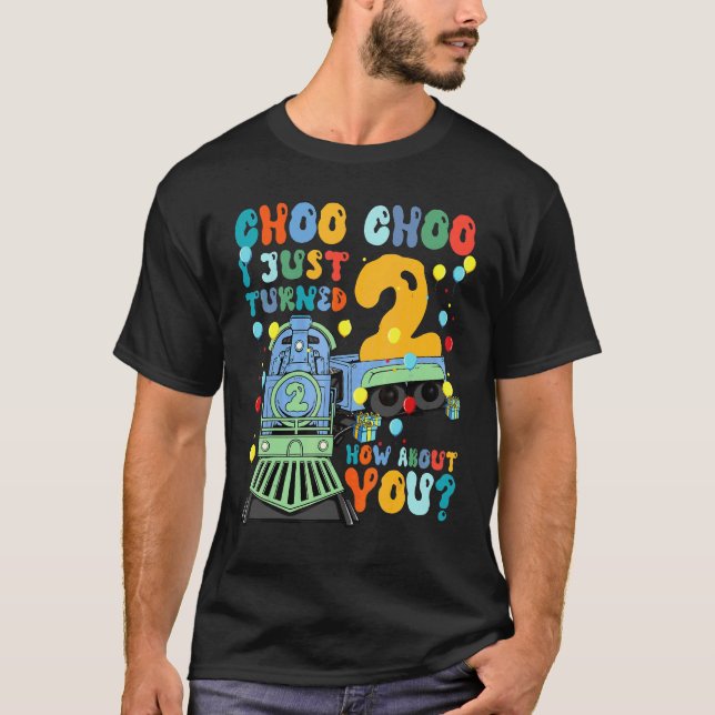 T-shirt 2e anniversaire de train parti Choo Choo I Turc 2  (Devant)