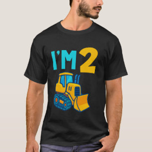 T-shirt 2e Anniversaire Dessin à capuchon Tracteur à bulle