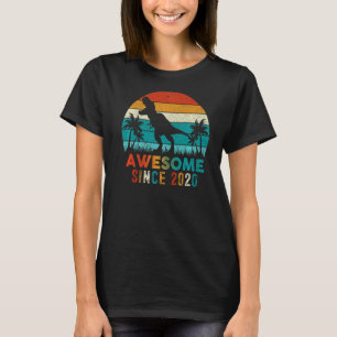 T-shirt 2e anniversaire Dinosaur 2 ans Garçon Awesome Sinc